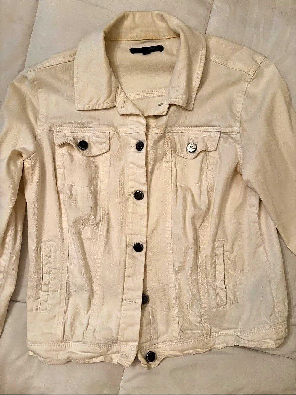 Women's Cream Utility Denim Jacket